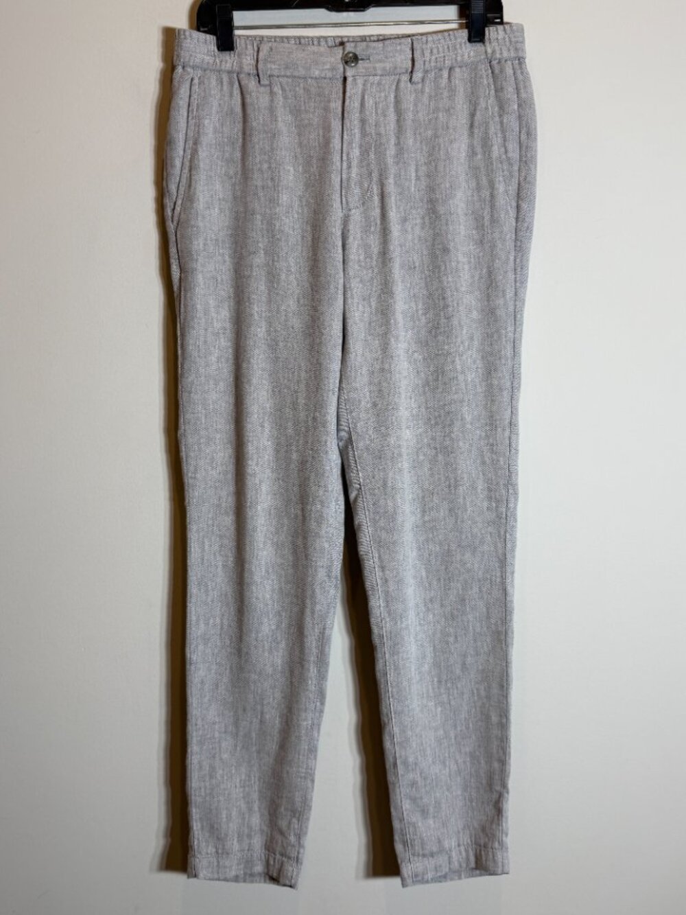 Banana Republic Athletic Linen-Blend Pant Men's 31x34 Gray Chino Preppy Minimal - Picture 4 of 14